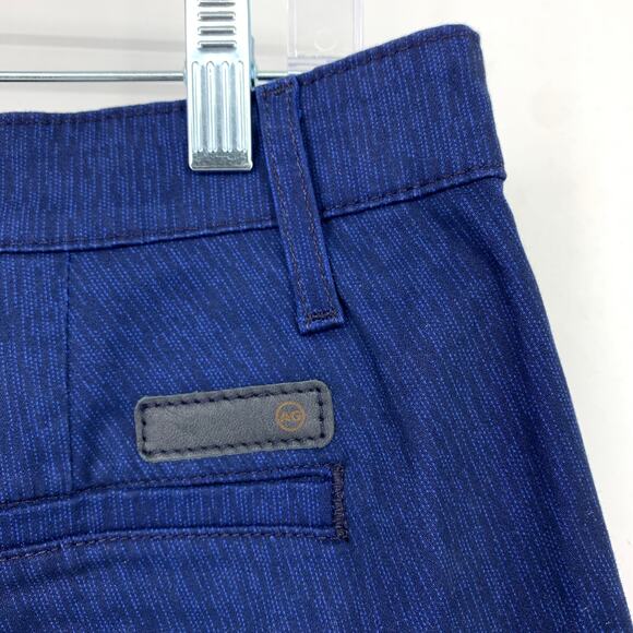 AG Adriano Goldschmeid Wanderer Slim Trouser Short Mens Size 32 Blue Print - Picture 3 of 9